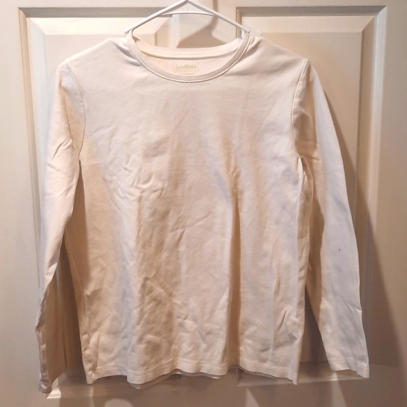 L.L.Bean White Long Sleeve Shirt size M-Reg - Picture 1 of 4